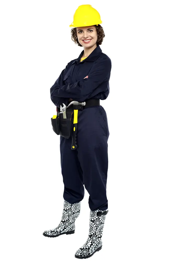 Female Construction Worker in Safety Gear