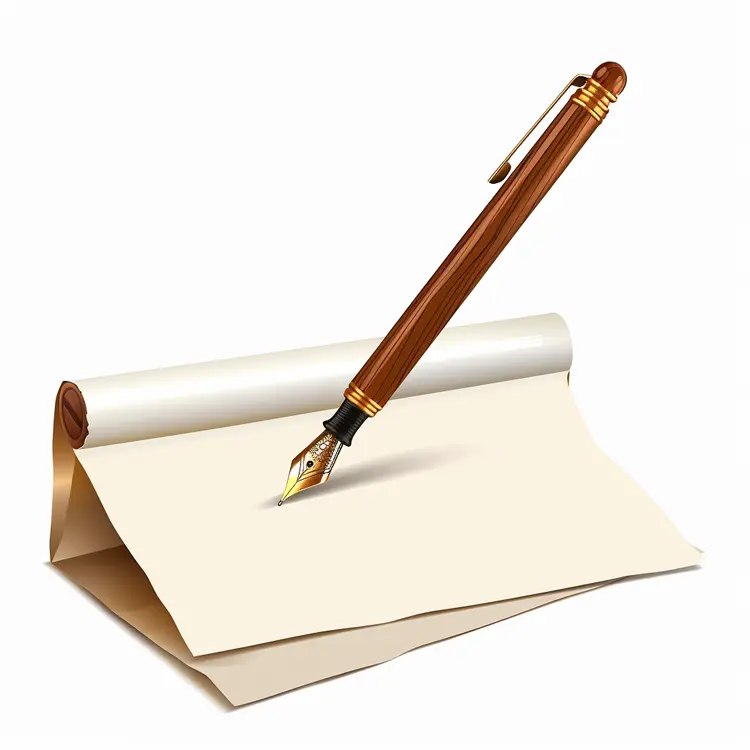 Classic Fountain Pen and Paper
