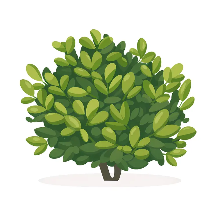 Green Bush with Dense Leaves