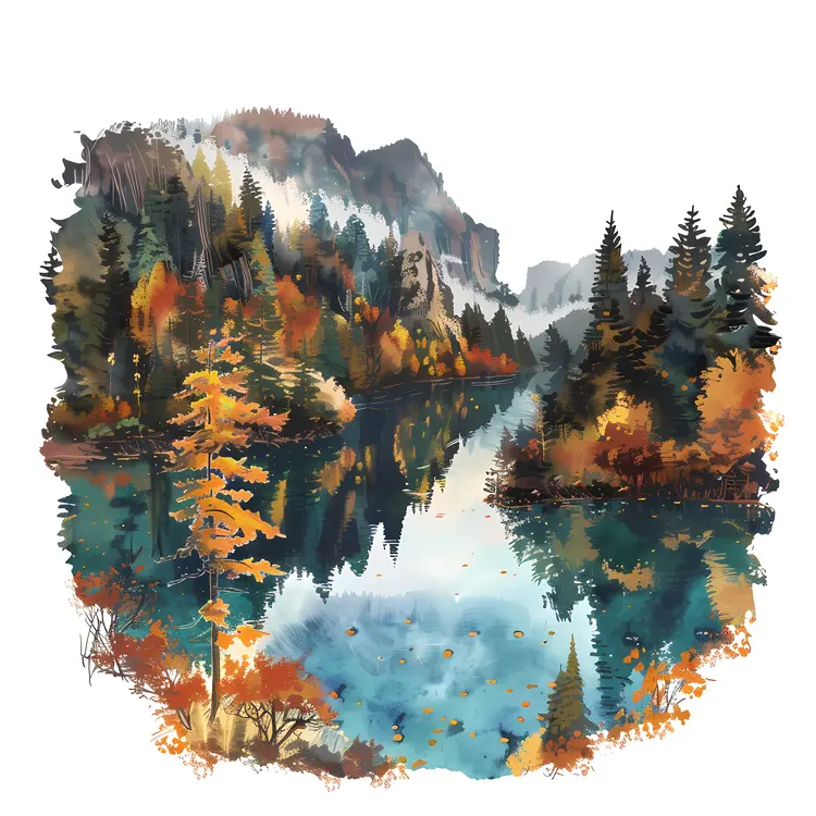 Autumn Mountain Lake