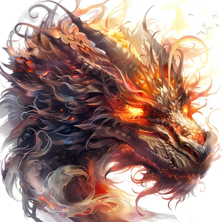 Fiery Mythical Dragon