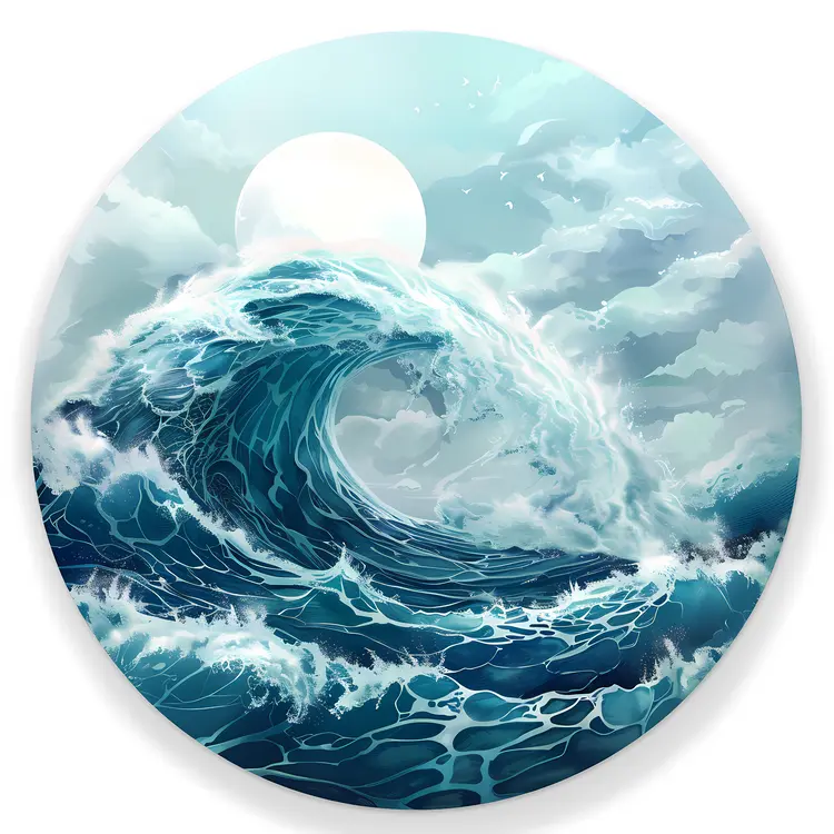 Majestic Ocean Wave under the Sun