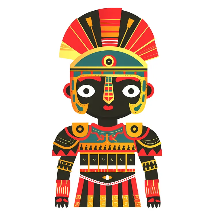 Colorful Roman Soldier Cartoon