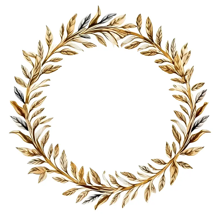 Golden Wreath with Black Accents