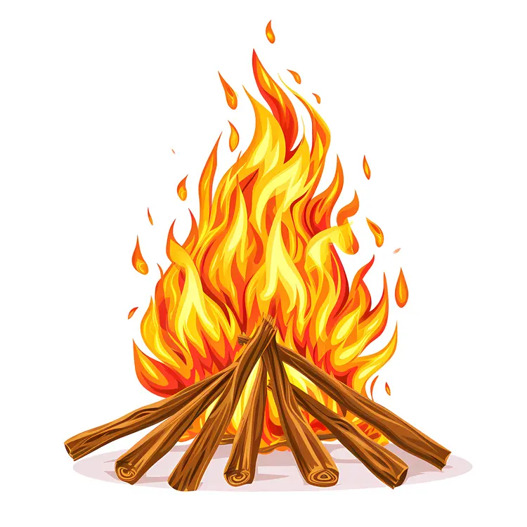 Bonfire with Logs