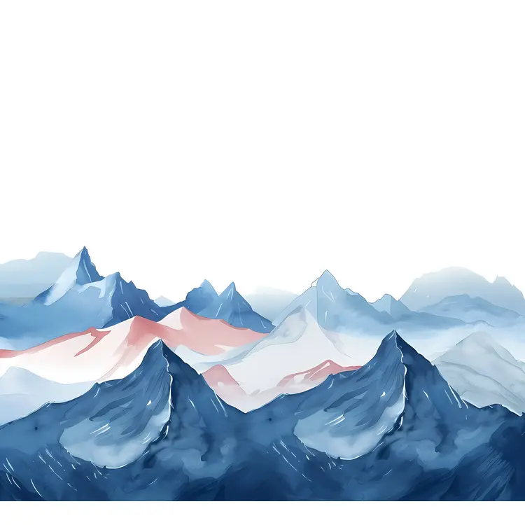 Blue Mountain Peaks Illustration