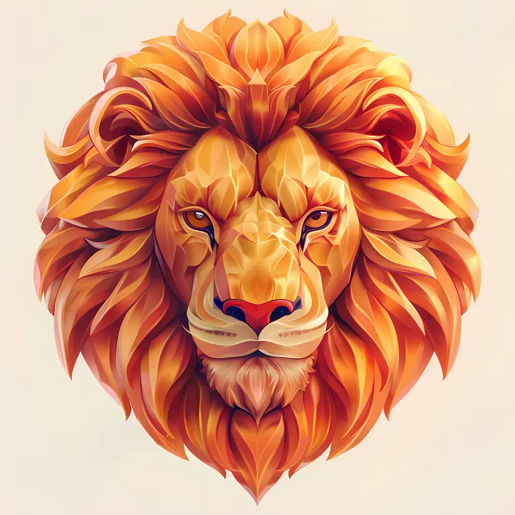 Majestic Lion Face