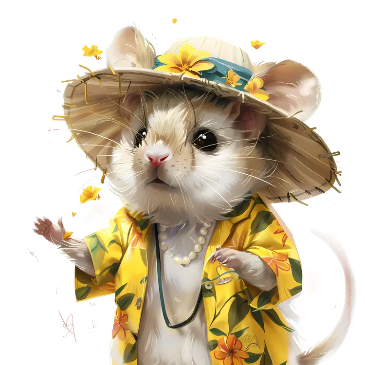 Cute Mouse in Summer Outfit