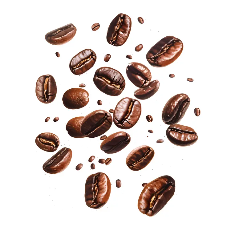 Brown Coffee Beans Scattered