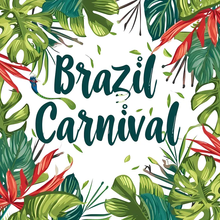 Brazil Carnival with Vibrant Leaves