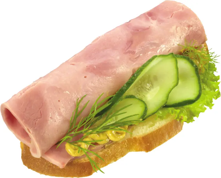 Open-Faced Ham and Cucumber Sandwich