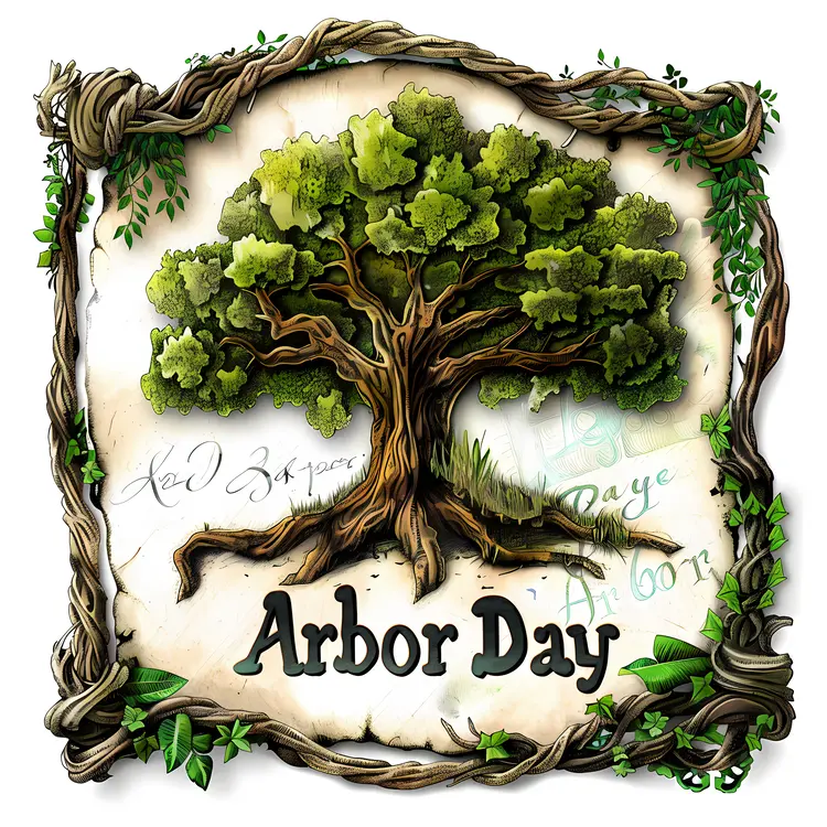 Arbor Day Tree Illustration