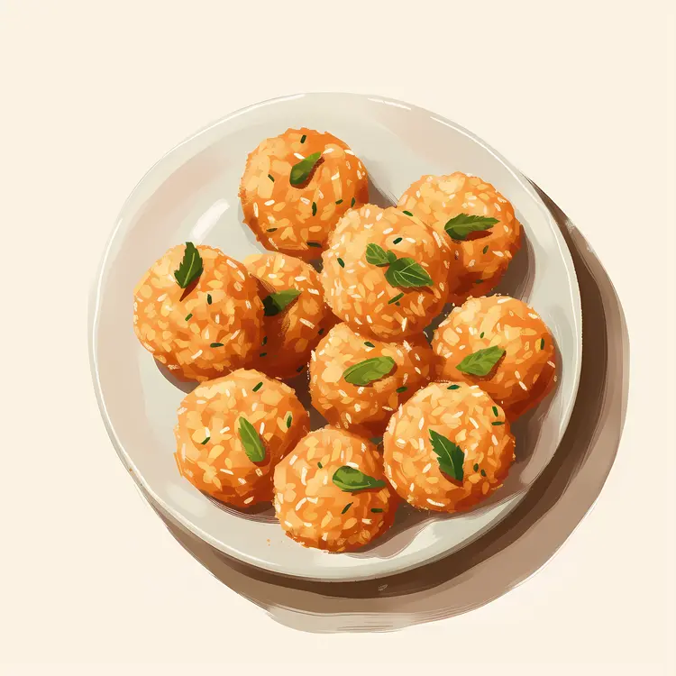 Delicious Cheese Balls on a Plate