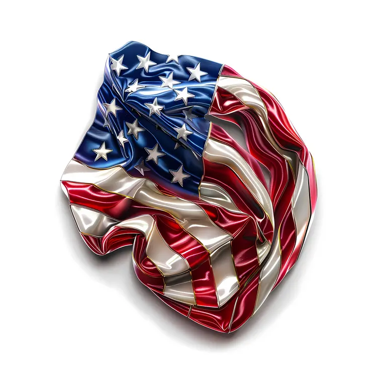 Crumpled American Flag