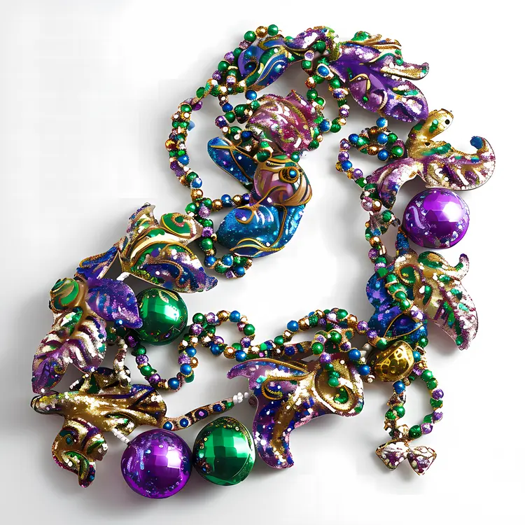 Colorful Beads for Mardi Gras