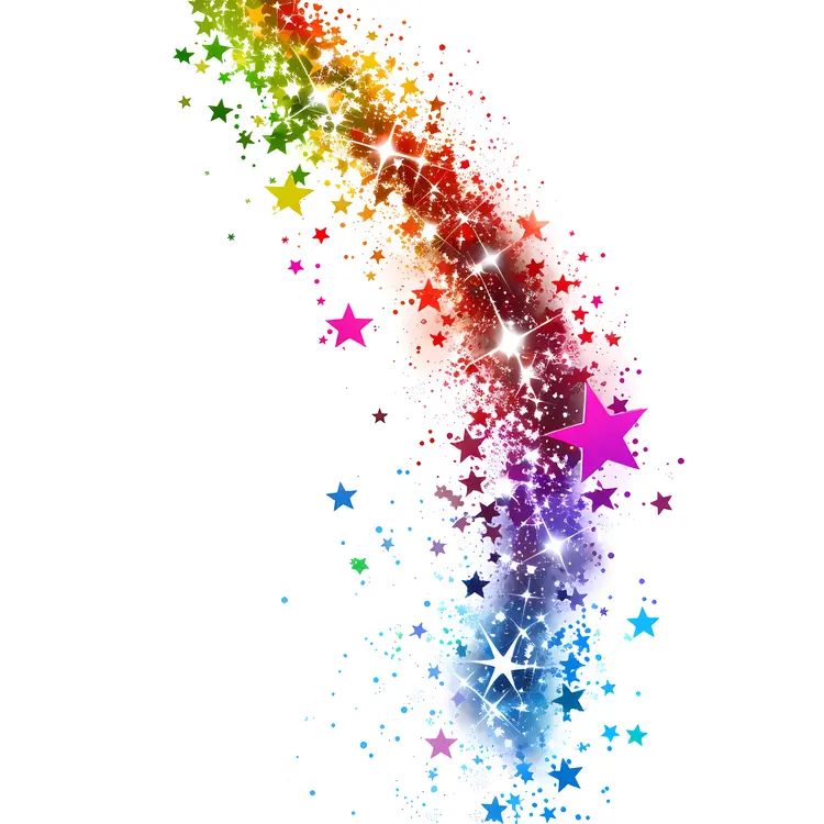 Vertical Rainbow Stars Trail