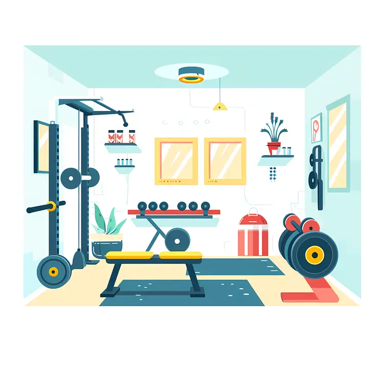 Home Gym Setup Illustration