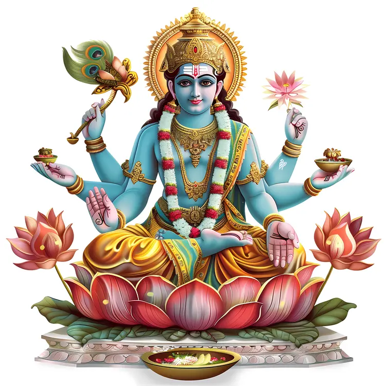 Beautiful Illustration of a Hindu Deity
