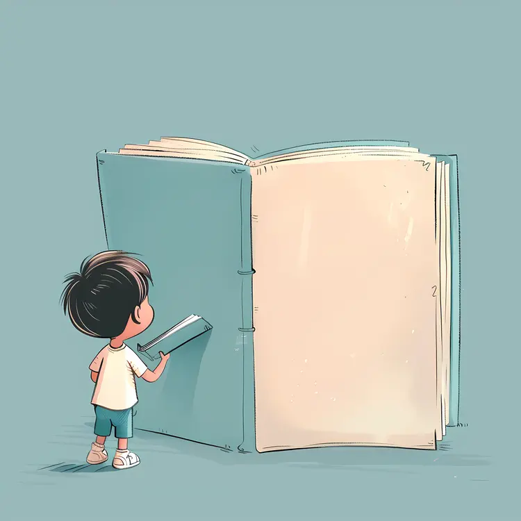 Child with Giant Book