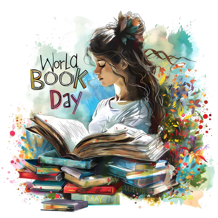 Artistic World Book Day Illustration