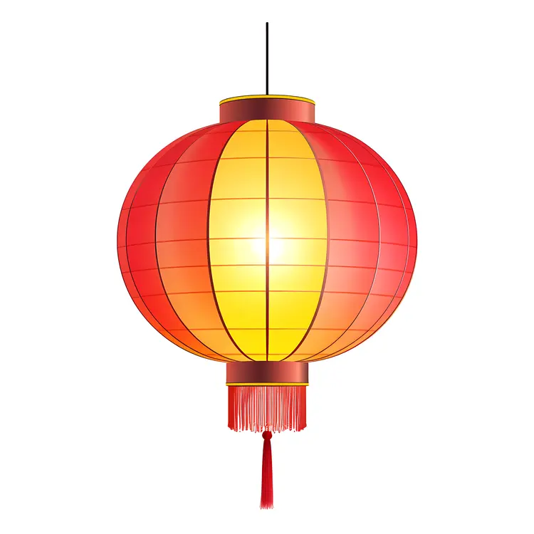 Red and Yellow Hanging Lantern