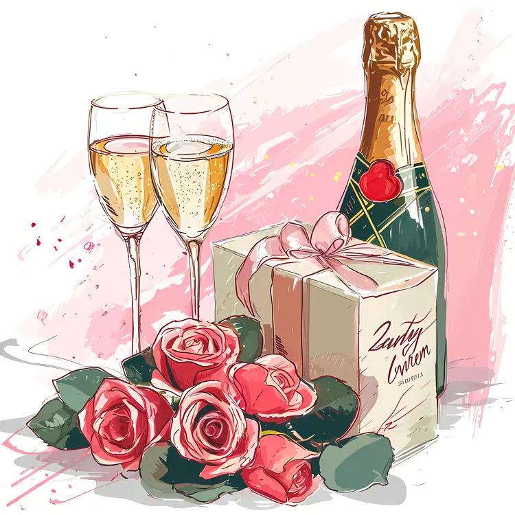 Elegant Champagne and Roses Celebration