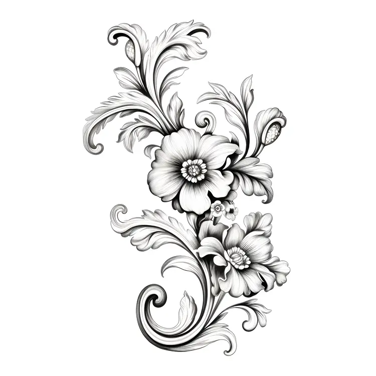 Intricate Floral Ornament Design