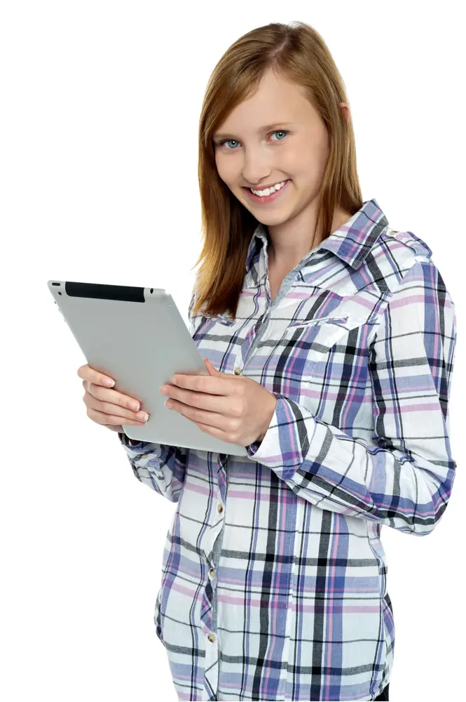 Woman Using Tablet