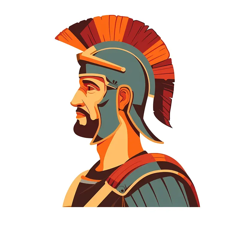 Roman Soldier in Profile View