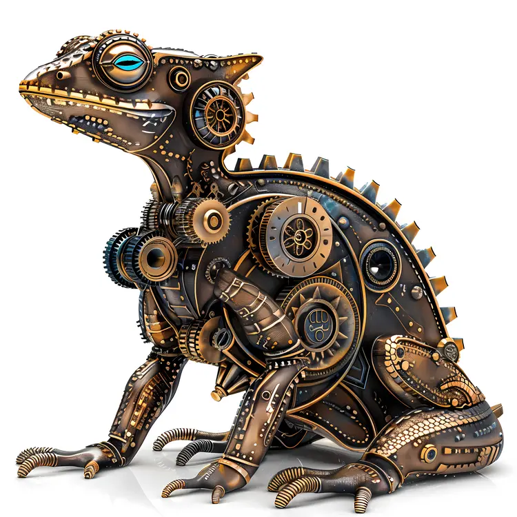 Steampunk Lizard with Goggles