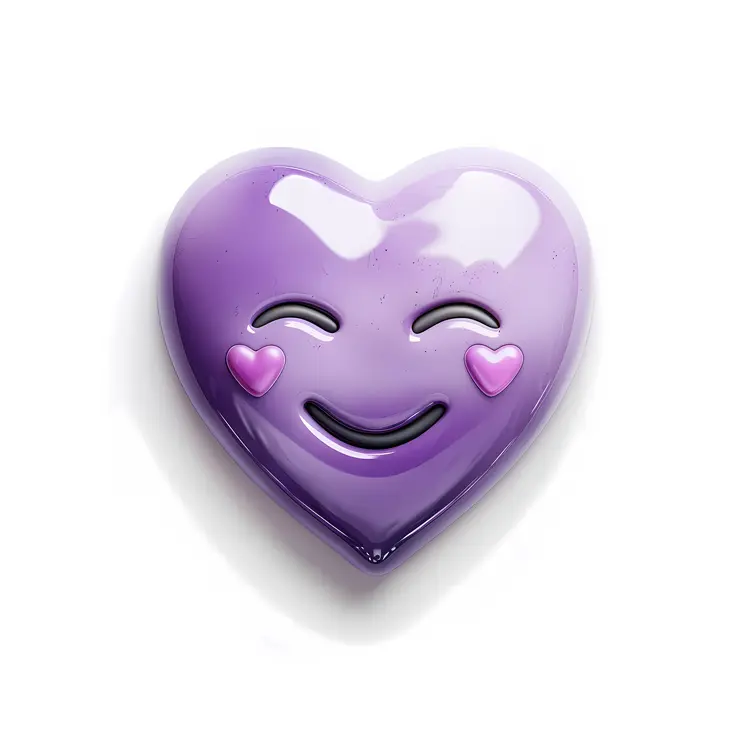 Smiling Purple Heart Emoji