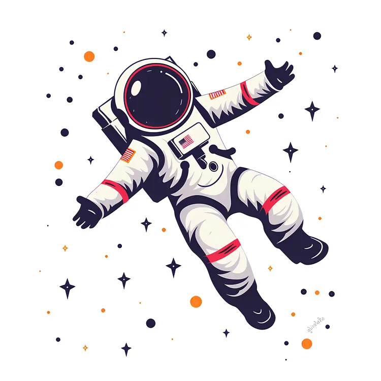 Astronaut Floating in Space