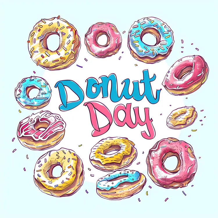 Assorted Donuts for Donut Day Celebration