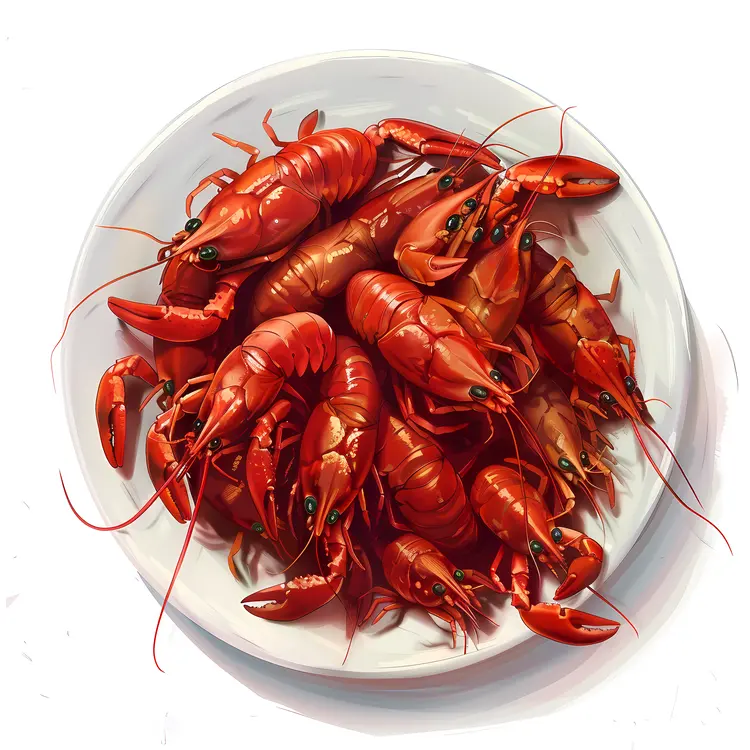 Plate of Fresh Crawfish