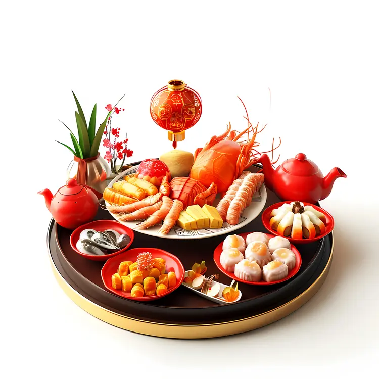 Elegant Chinese Seafood Spread