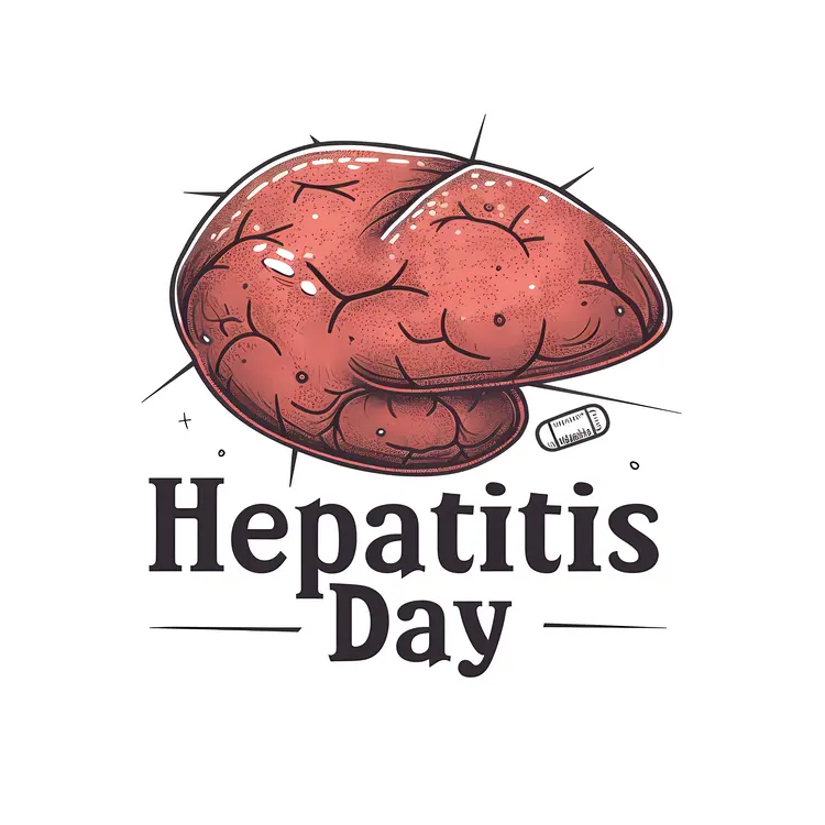 Liver Illustration with Pill for Hepatitis Day