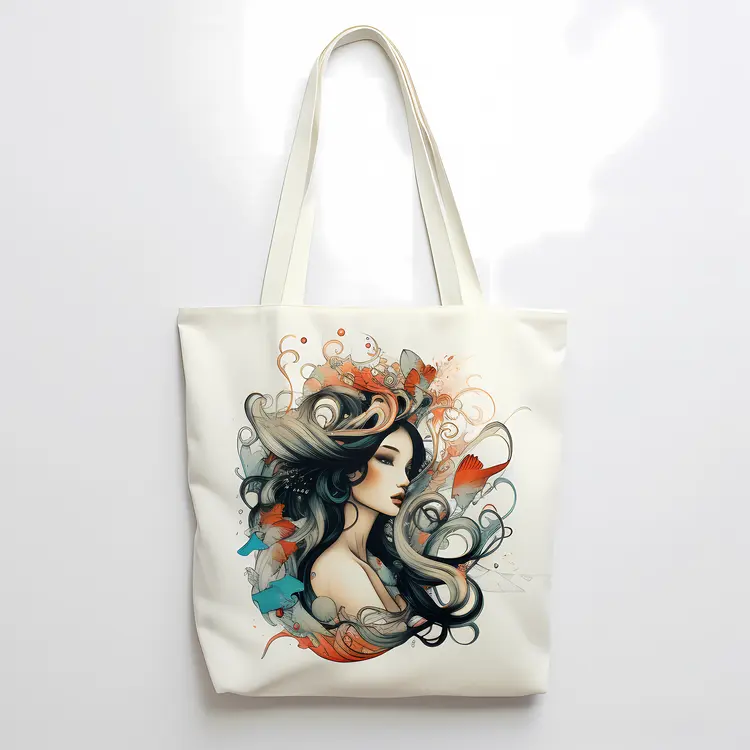 Artistic Woman with Flowing Hair