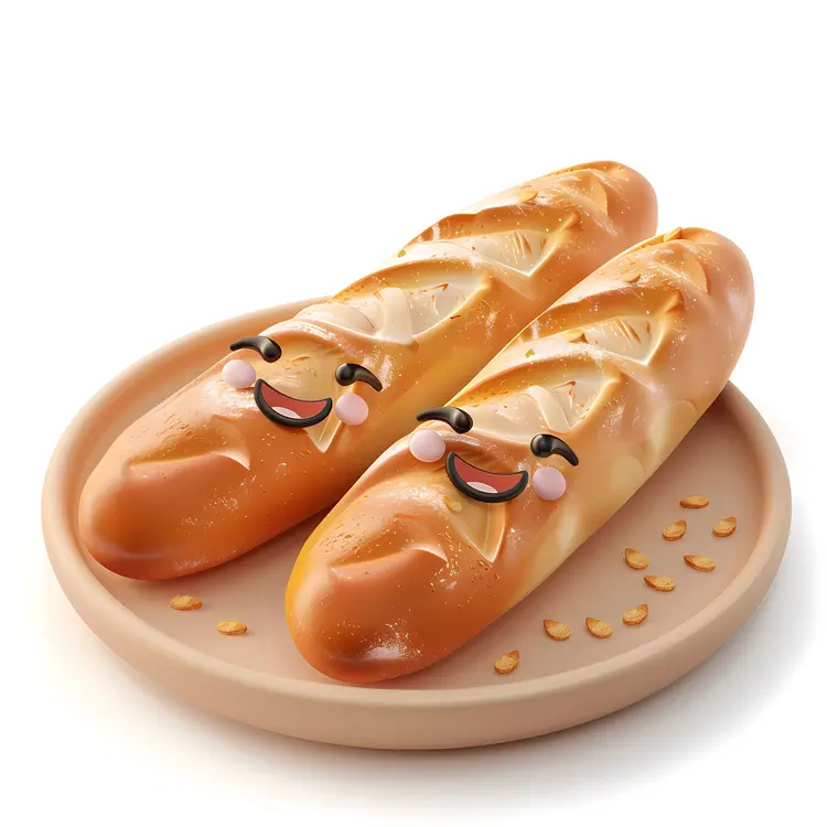 Smiling Baguettes with Blush