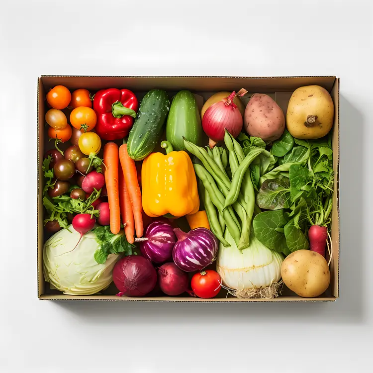 Box of Fresh Vegetables