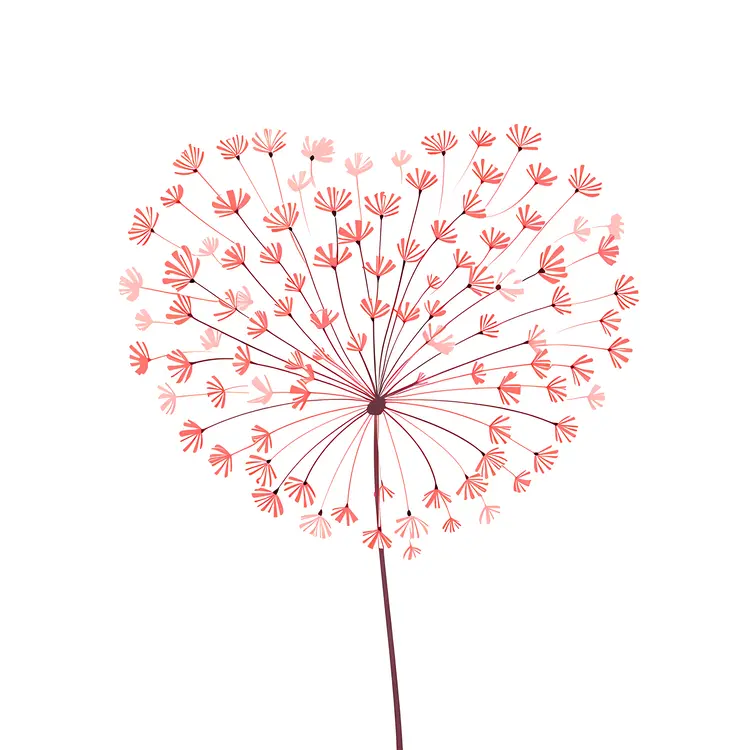 Light Pink Heart-shaped Dandelion