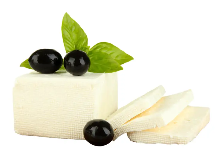 Fresh Cheese with Black Olives