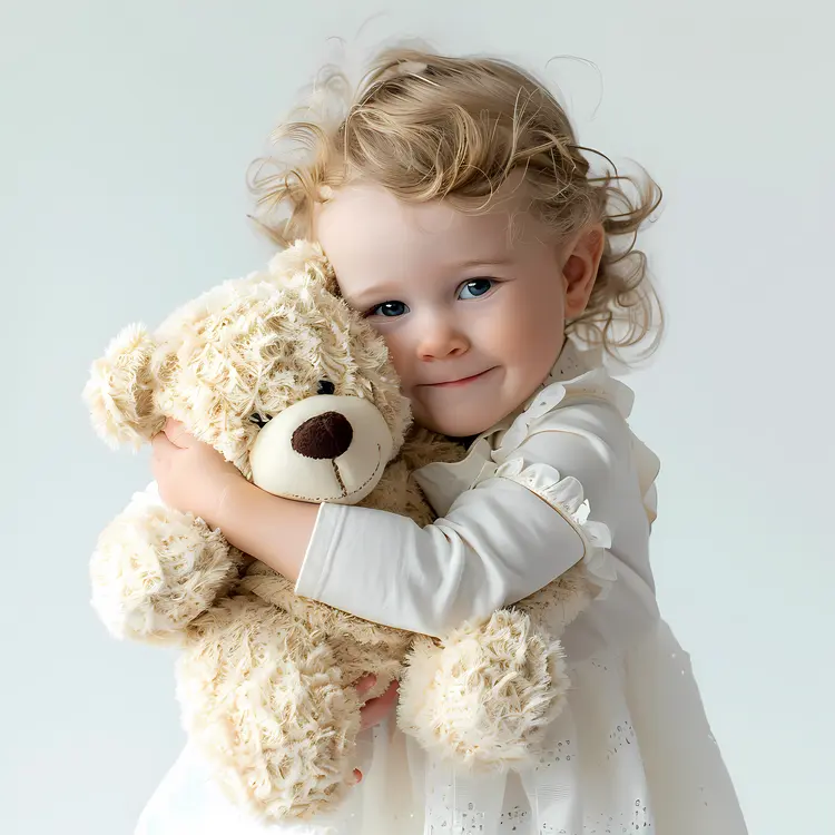 Child Hugging a Teddy Bear