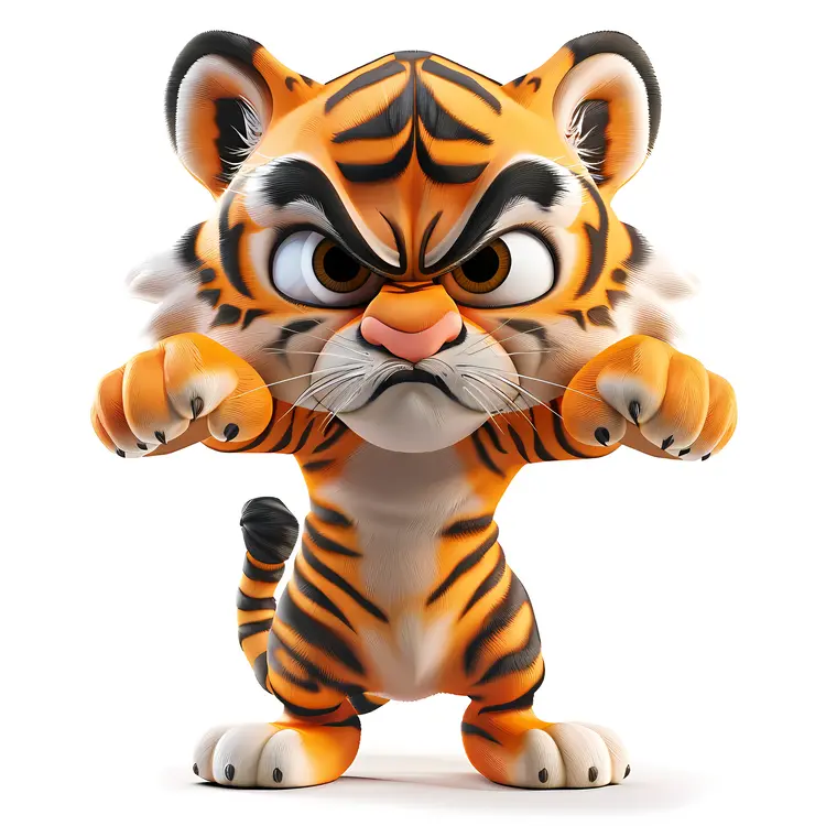 Fierce Cartoon Tiger