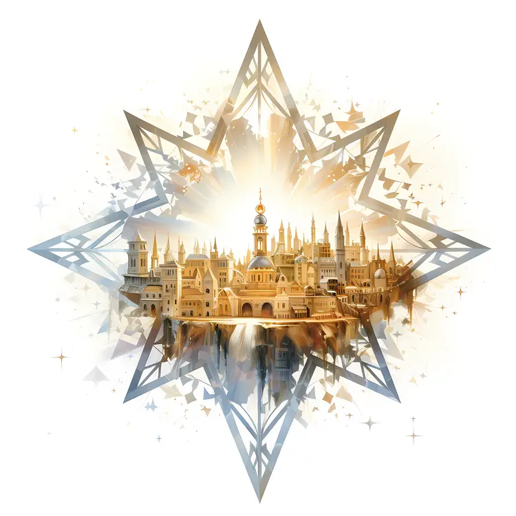 Fantasy Cityscape in Star Frame