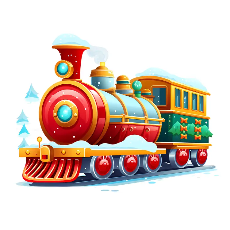 Colorful Christmas Train