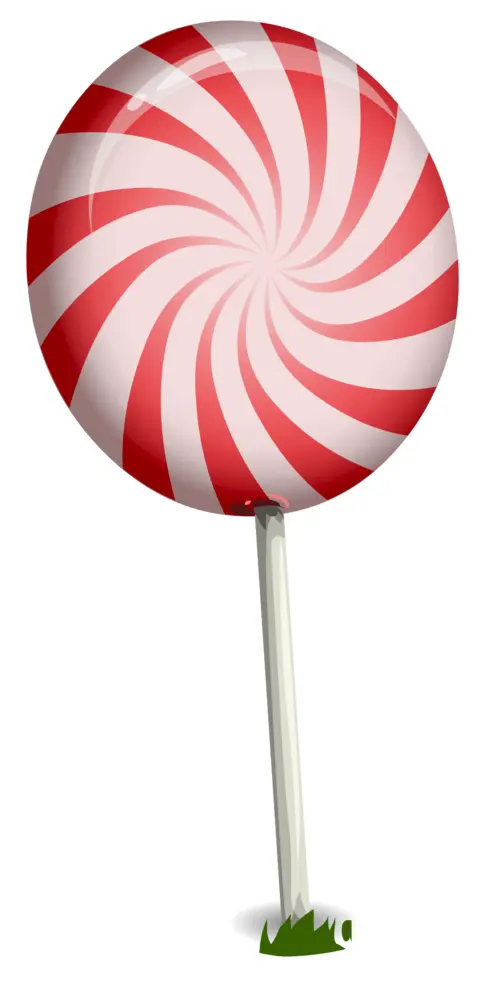 Red and White Swirl Lollipop
