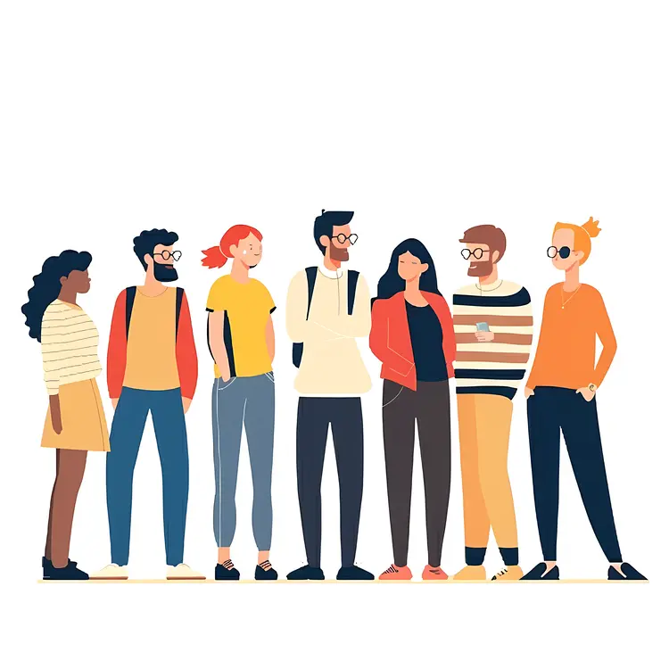 Group of Friends Standing Together