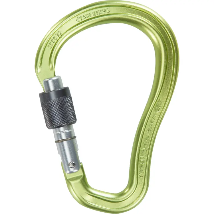 Green Carabiner for Climbing Safety