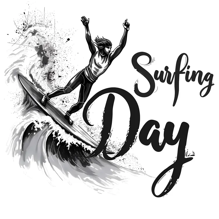Surfing Day Illustration