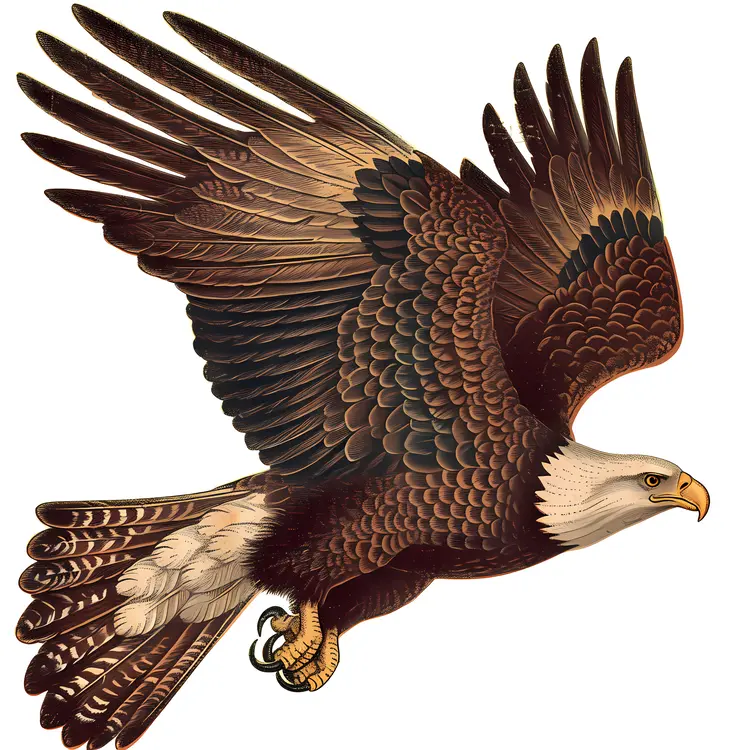 Majestic Bald Eagle in Flight